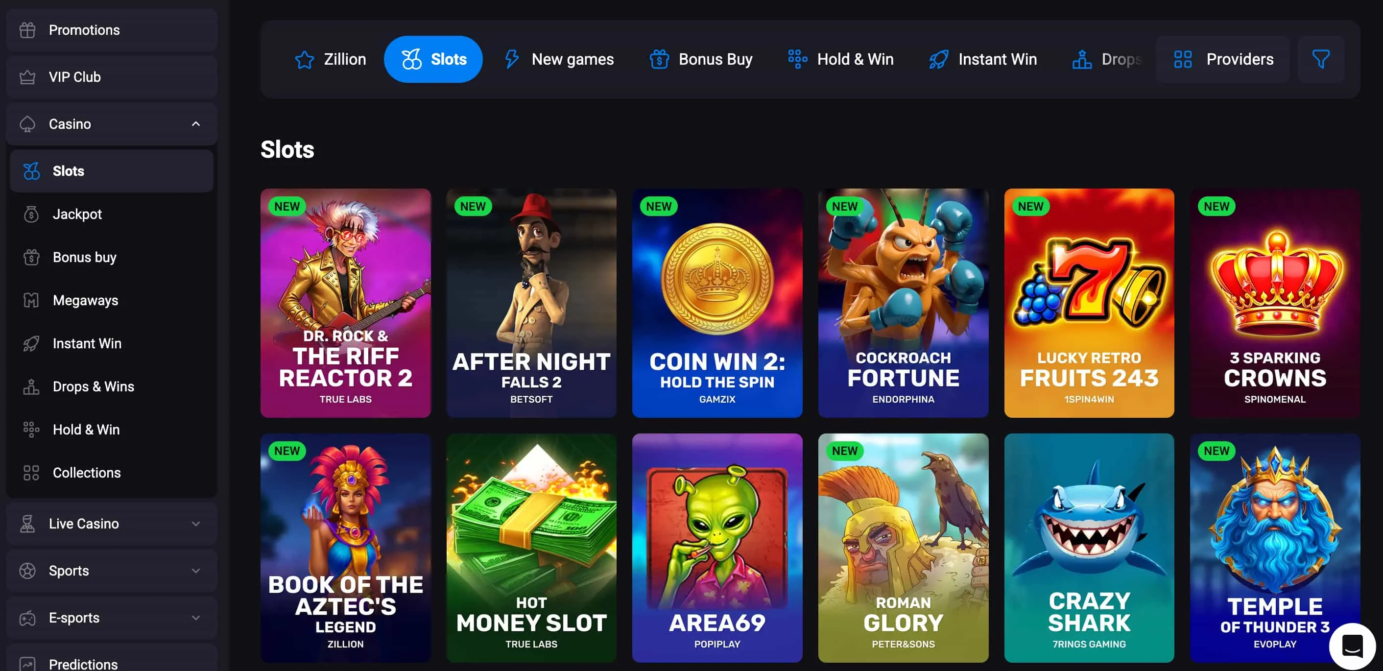 A Game Library of 7,000+ Pokies, Live Dealers and Instant Win